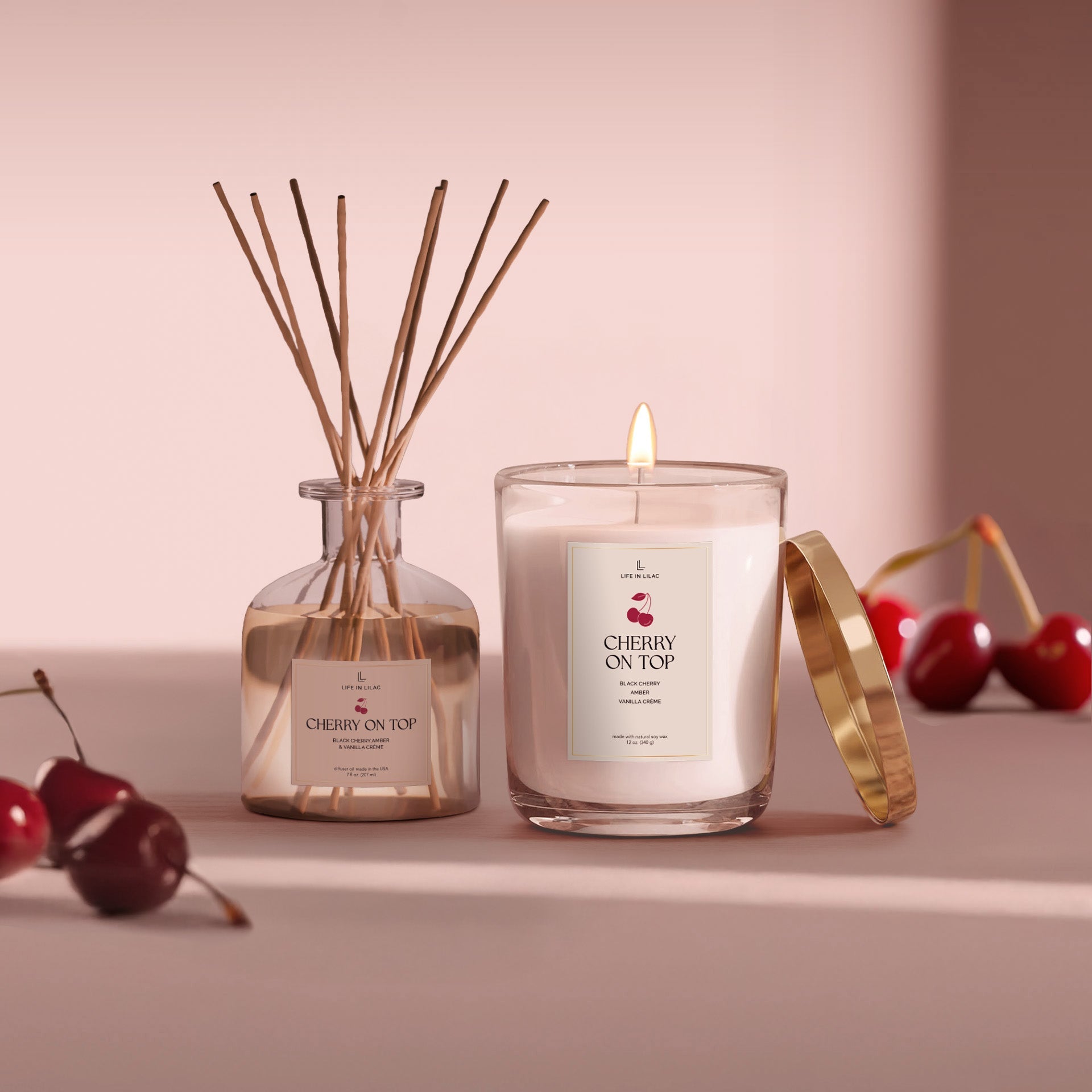 Cherry On Top Candle Diffuser Bundle
