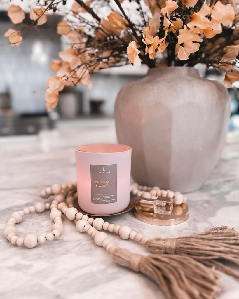 Wonderful & Worthy Lilac Candle