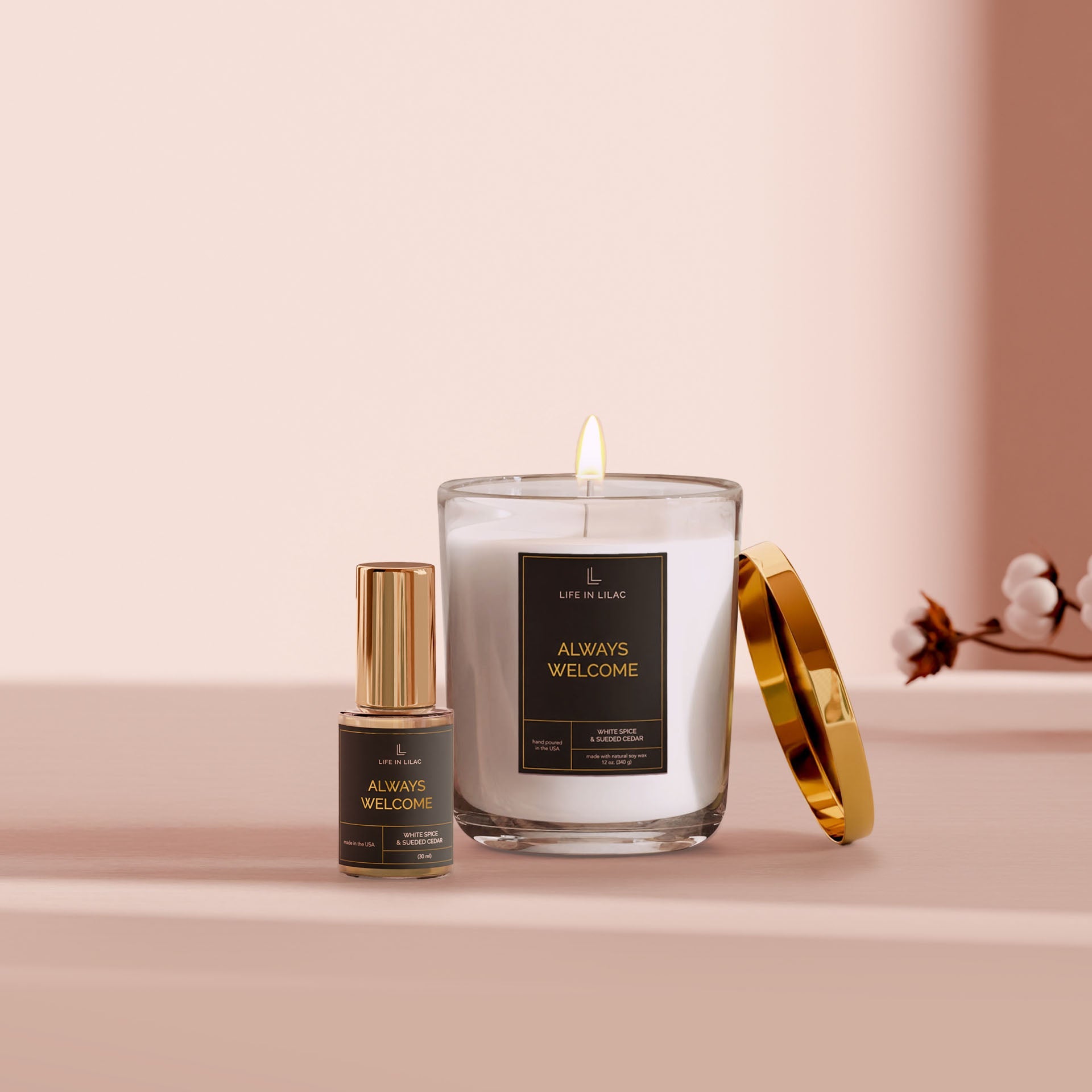 Always Welcome Clear Candle & Room Spray Bundle