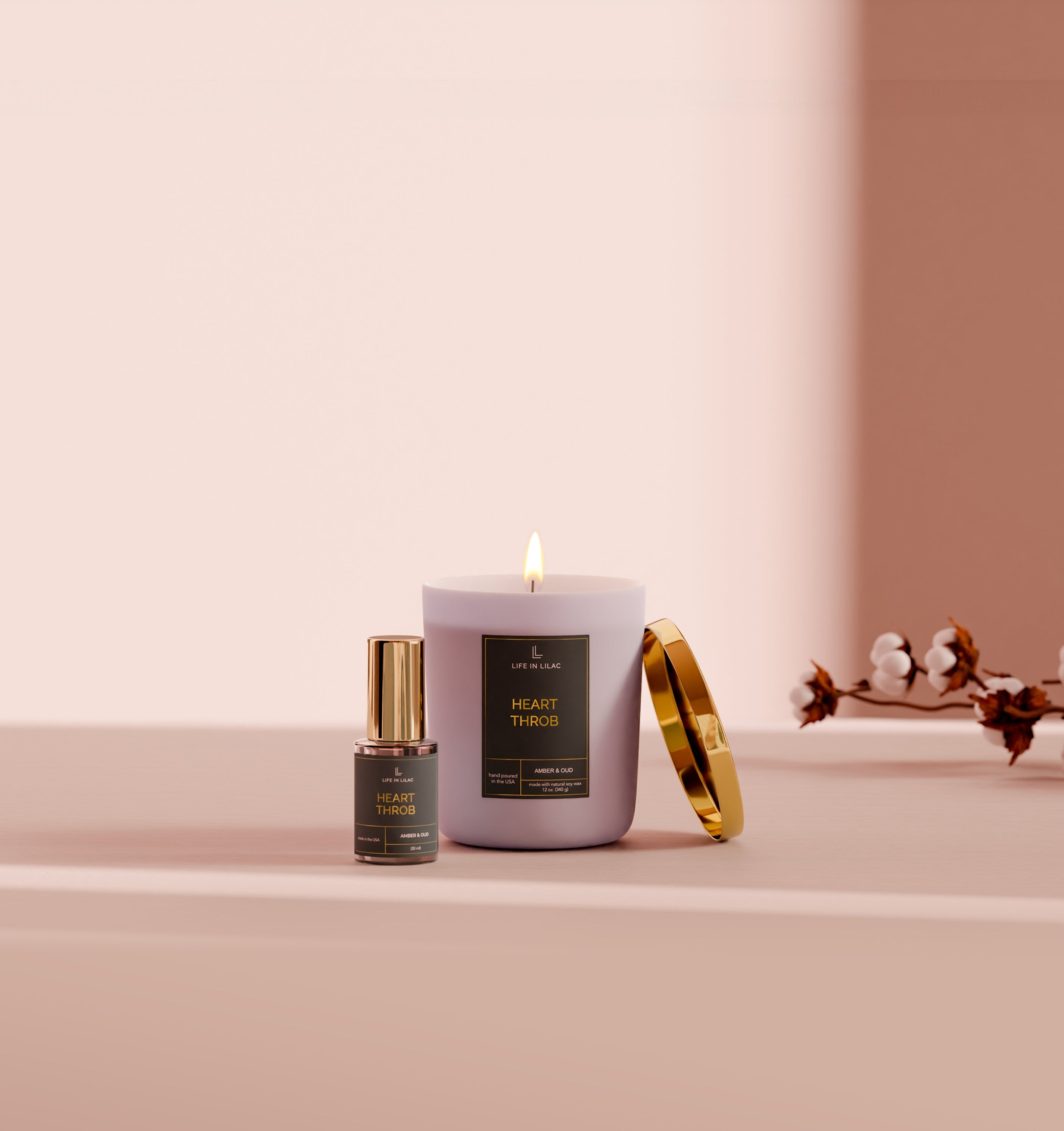 Heart Throb Candle + Room Spray Bundle