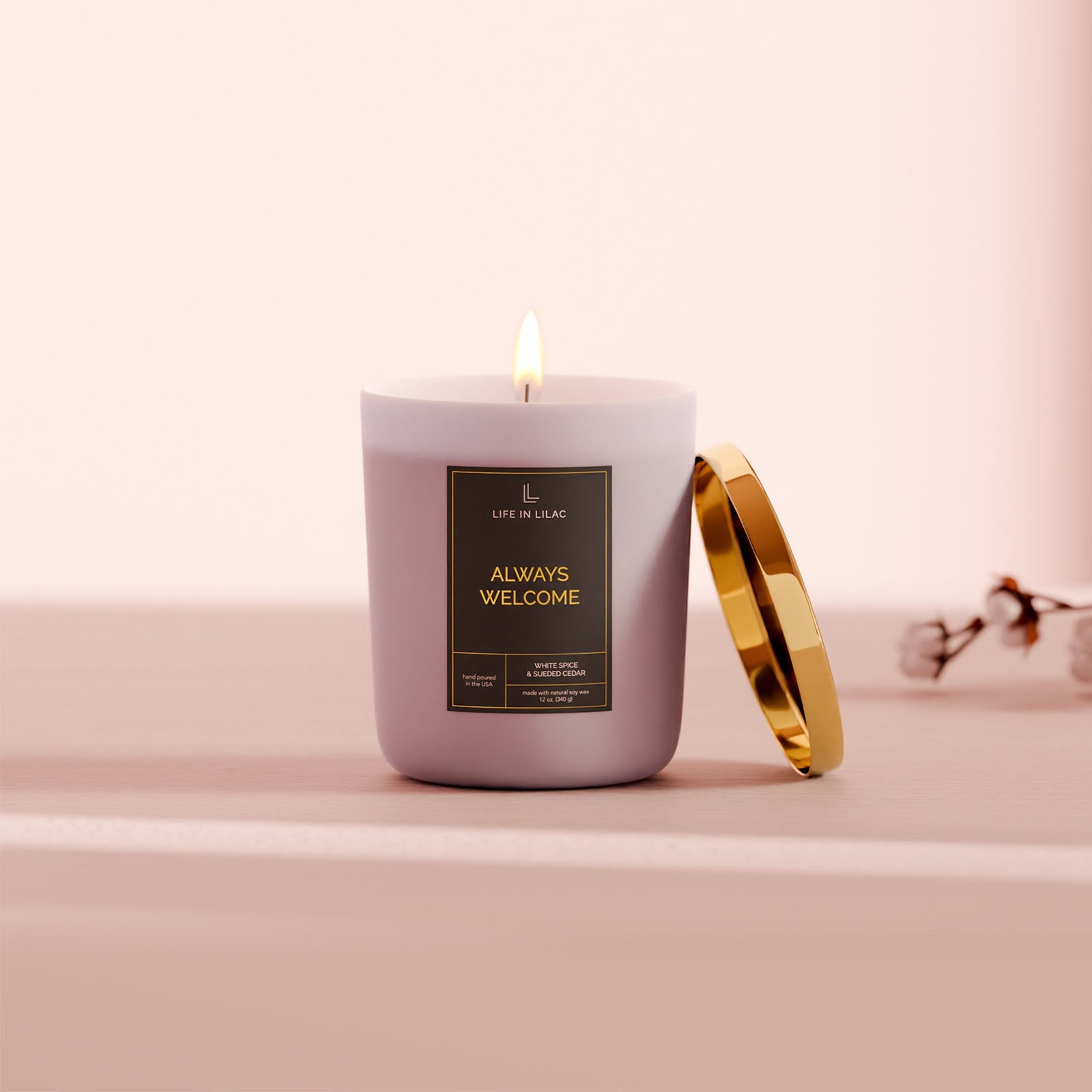 Always Welcome Lilac Candle